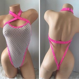 Bling Fishnet Romper